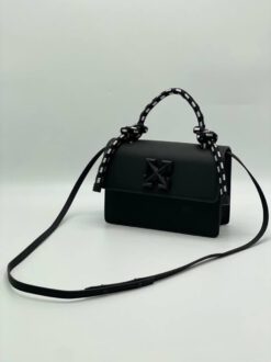 Женская кожаная сумка Off White черная 21/15 коллекция 2021-2022 A66142