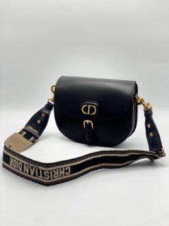 Женская кожаная сумка Dior Bobby черная 22/18 коллекция 2021-2022
