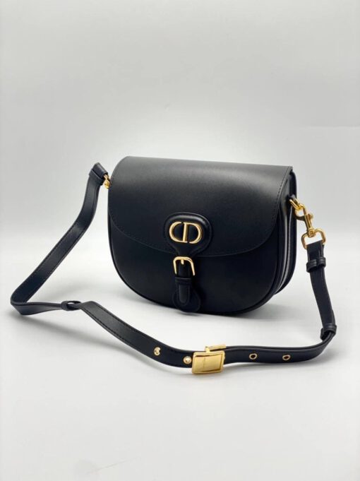 Женская кожаная сумка Dior Bobby черная 22/18 коллекция 2021-2022 - фото 5