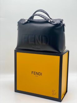 Женская кожаная сумка Fendi 66164 черная 27/16 см