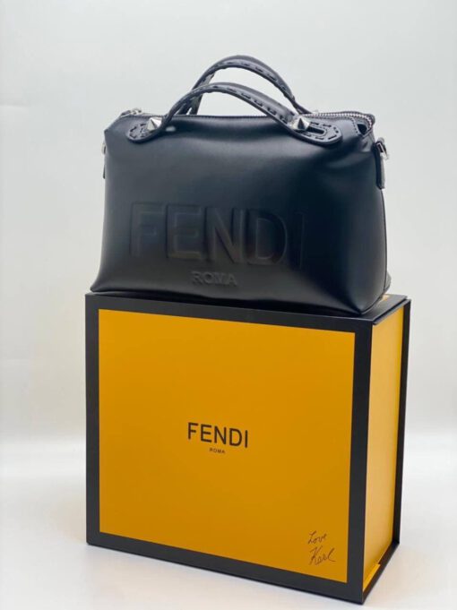 Женская кожаная сумка Fendi 66164 черная 27/16 см - фото 3
