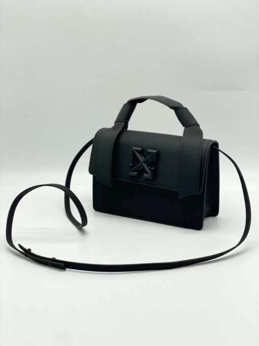 Женская кожаная сумка Off White черная 21/15 коллекция 2021-2022 A66152 - фото 2