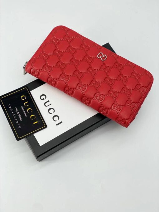 Кошелек Gucci красный 19/10 коллекция 2021-2022 - фото 1