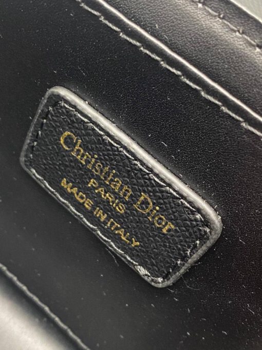 Женский кожаный клатч Dior черный 17/12 коллекция 2021-2022 - фото 3