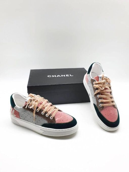 Кроссовки женские Chanel комбинированные A66390 - фото 4