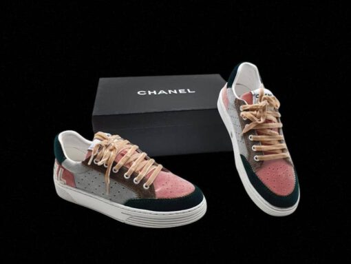 Кроссовки женские Chanel комбинированные A66390 - фото 2