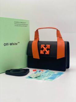 Женская кожаная сумка Off White черная 21/15 коллекция 2021-2022 A66458