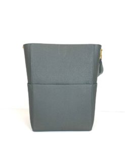 Женская сумка Celine Sangle Busket Bag in Soft Grained Calfskin серая 33/23/17