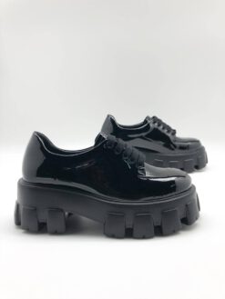 Туфли-дерби женские Prada черные коллекция 2021-2022 A66799 - фото 9