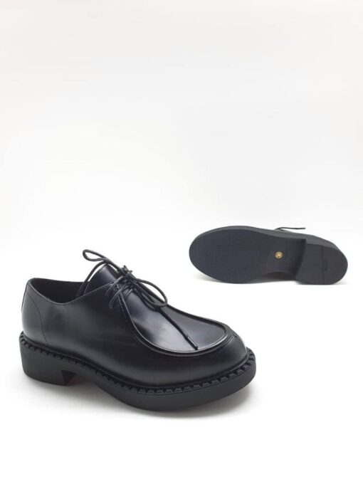 Туфли-дерби женские Prada черные коллекция 2021-2022 A67301 - фото 5