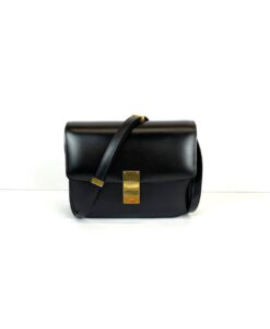 Женская сумка Celine Box Medium Classic 24/19/7 черная премиум-люкс