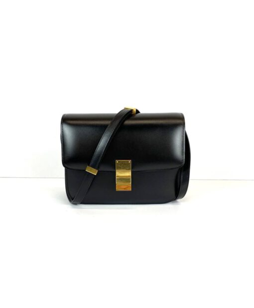 Женская сумка Celine Box Medium Classic 24/19/7 черная премиум-люкс - фото 1