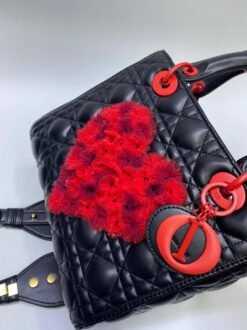 Женская кожаная сумка Lady Dior черная 24/20 коллекция 2021-2022