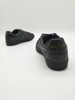 Кроссовки женские кожаные Louis Vuitton A67676 Monogram черные
