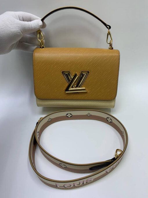Женская кожаная сумка Louis Vuitton желто-бежевая 23/17 коллекция 2021-2022 - фото 4