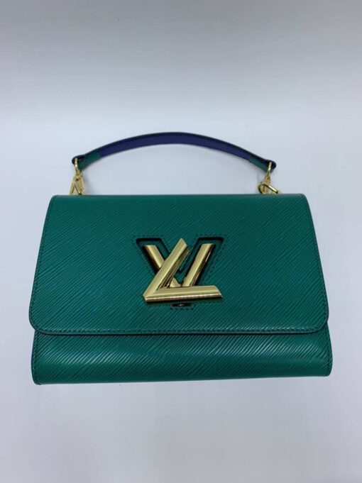 Женская кожаная сумка Louis Vuitton зеленая 23/17 коллекция 2021-2022 - фото 3