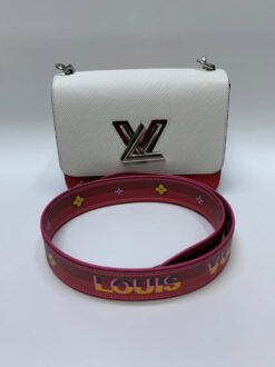 Женская кожаная сумка Louis Vuitton красно-белая 23/17 коллекция 2021-2022 - фото 10