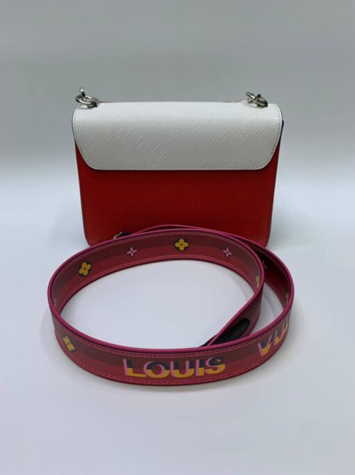 Женская кожаная сумка Louis Vuitton красно-белая 23/17 коллекция 2021-2022 - фото 3