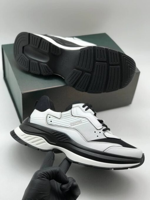 Мужские кроссовки Berluti черно-белые коллекция 2021-2022 - фото 4