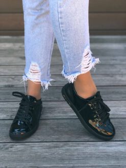 Туфли-дерби женские кожаные Louis Vuitton черные коллекция 2021-2022