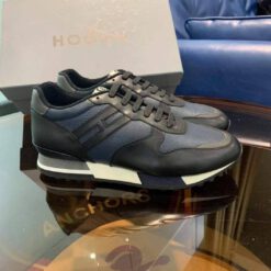 Мужские кроссовки Hogan черно-синие коллекция 2021-2022