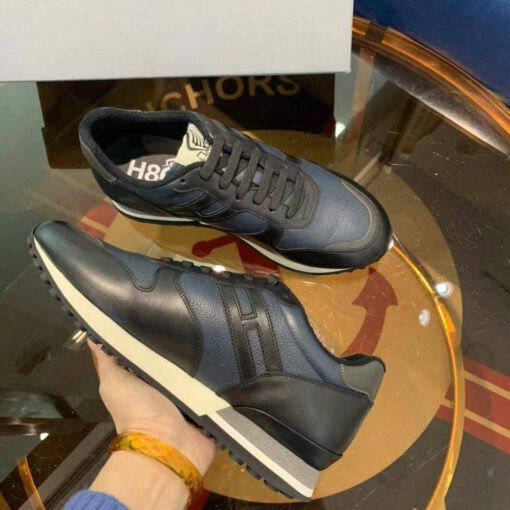 Мужские кроссовки Hogan черно-синие коллекция 2021-2022 - фото 4