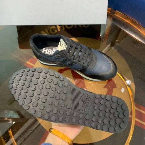 Мужские кроссовки Hogan черно-синие коллекция 2021-2022 - фото 2