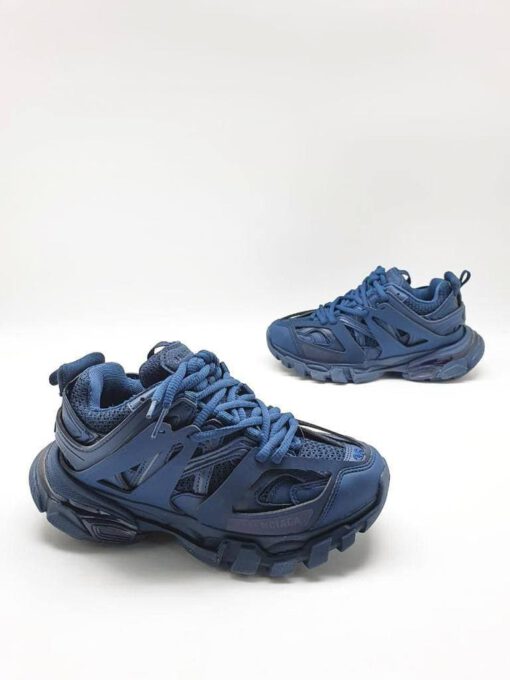 Женские кроссовки Balenciaga Track 3 синие коллекция 2021-2022 - фото 1