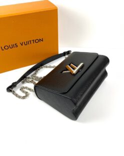 Женская сумка Louis Vuitton Twist MM 23/17/9,5 премиум-люкс черная