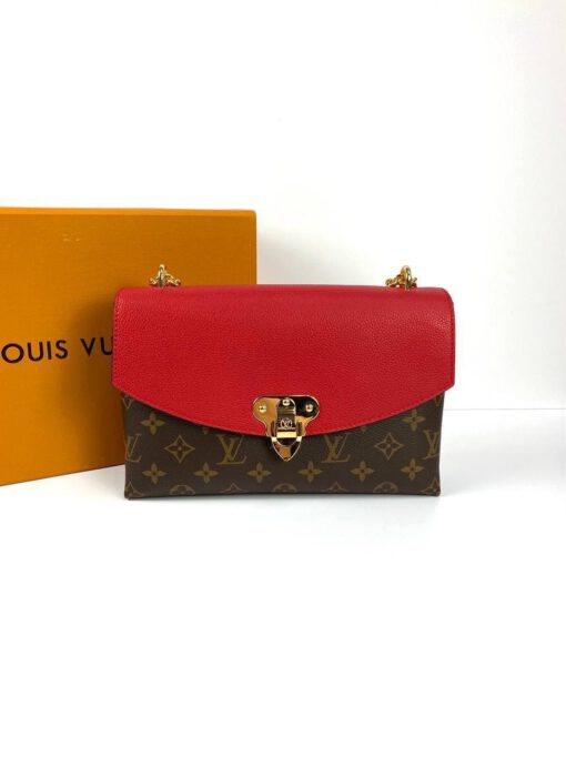 Женская сумка Louis Vuitton Saint-Placide A70322 премиум-люкс коричневая 25/16/7 см - фото 1