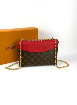 Женская сумка Louis Vuitton Saint-Placide A70322 премиум-люкс коричневая 25/16/7 см
