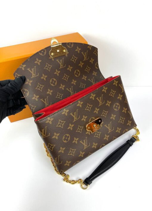 Женская сумка Louis Vuitton Saint-Placide A70322 премиум-люкс коричневая 25/16/7 см - фото 4