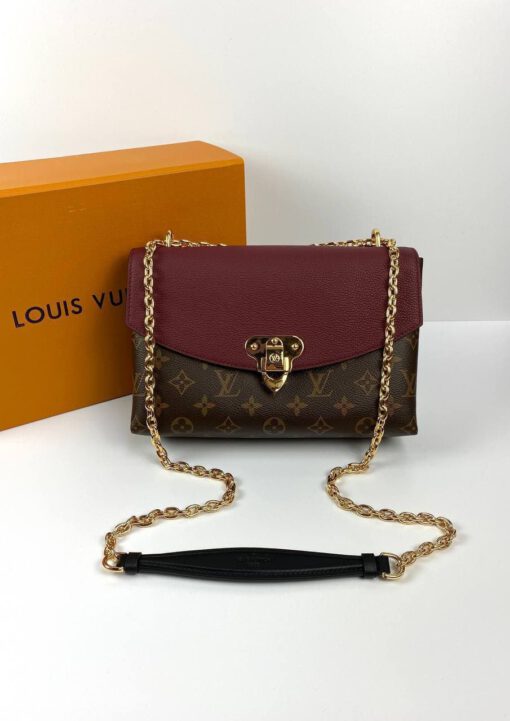 Женская сумка Louis Vuitton Saint-Placide A70342 премиум-люкс коричневая 25/16/7 см - фото 1