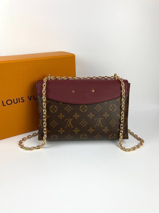 Женская сумка Louis Vuitton Saint-Placide A70342 премиум-люкс коричневая 25/16/7 см - фото 4