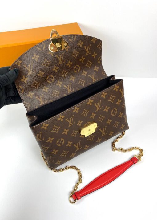 Женская сумка Louis Vuitton Saint-Placide A70357 премиум-люкс коричневая 25/16/7 см - фото 2