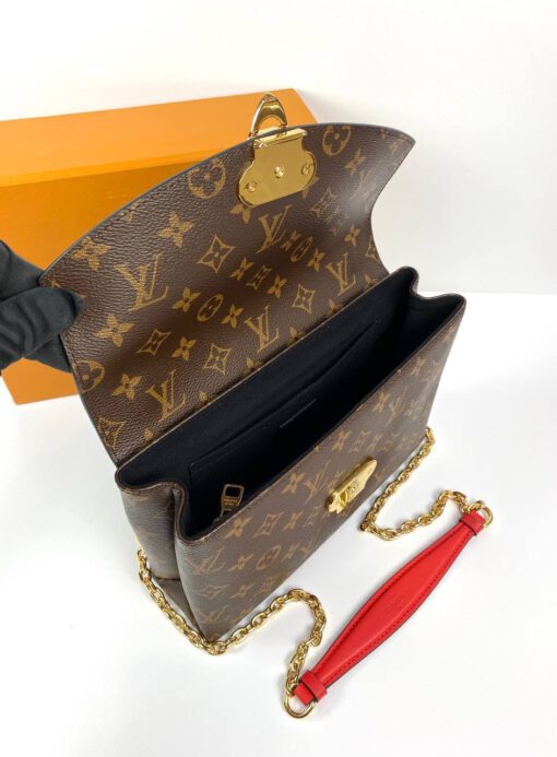 Женская сумка Louis Vuitton Saint-Placide A70357 премиум-люкс коричневая 25/16/7 см - фото 6