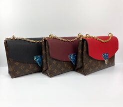 Женская сумка Louis Vuitton Saint-Placide A70357 премиум-люкс коричневая 25/16/7 см