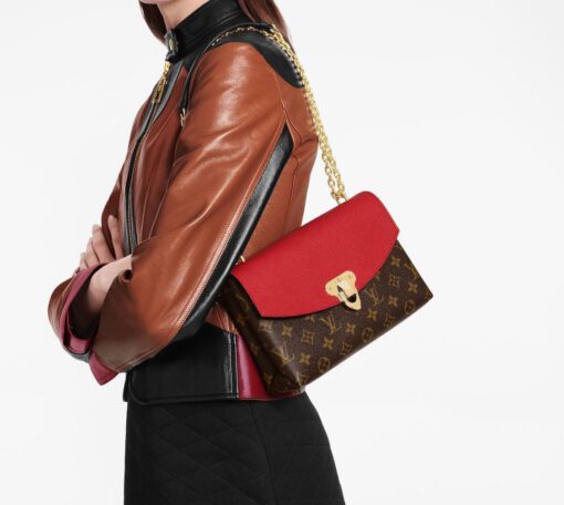 Женская сумка Louis Vuitton Saint-Placide A70322 премиум-люкс коричневая 25/16/7 см - фото 8