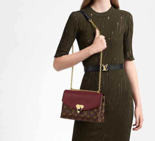 Женская сумка Louis Vuitton Saint-Placide A70342 премиум-люкс коричневая 25/16/7 см - фото 9