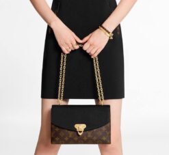 Женская сумка Louis Vuitton Saint-Placide A70357 премиум-люкс коричневая 25/16/7 см