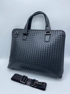 Кожаная сумка Bottega Veneta черная для документов 39/30 см. A70833