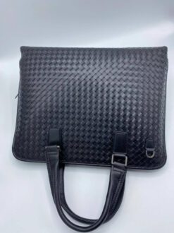 Кожаная сумка Bottega Veneta черная для документов 39/30 см. A70833