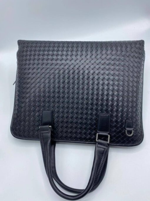 Кожаная сумка Bottega Veneta черная для документов 39/30 см. A70833 - фото 4