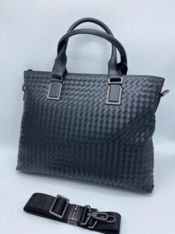 Кожаная сумка Bottega Veneta черная для документов 39/30 см. A70851