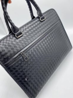 Кожаная сумка Bottega Veneta черная для документов 39/30 см. A70857