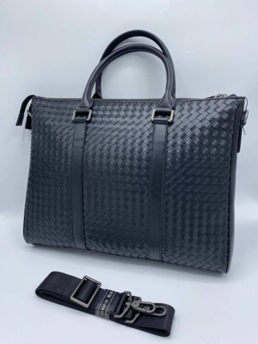 Кожаная сумка Bottega Veneta черная для документов 39/30 см. A70863 - фото 1