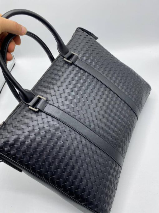 Кожаная сумка Bottega Veneta черная для документов 39/30 см. A70863 - фото 3