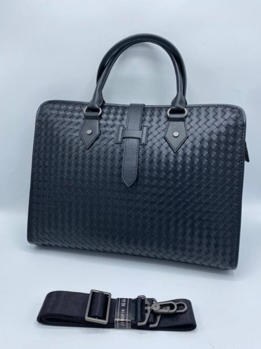 Кожаная сумка Bottega Veneta черная для документов 39/30 см. A70868 - фото 1