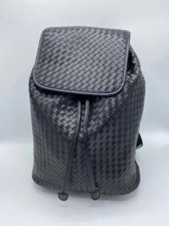 Рюкзак кожаный Bottega Veneta черный 38/28 см коллекция 2021-2022