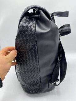 Рюкзак кожаный Bottega Veneta черный 38/28 см коллекция 2021-2022